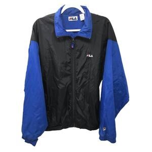 Fila Vintage Men's Colorblock Full Zip Windbreaker Jacket Size XL